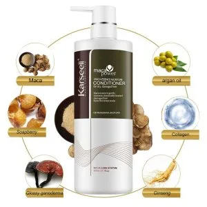 උසස් තත්ත්වයේ හිසකෙස් ප්‍රතිකාරය Karseell MACA OIl අළුත්වැඩියා ෂැම්පූ සහ කන්ඩිෂනර් හිසකෙස් මෘදු බව කර්මාන්තශාලා මිල ලබා දෙයි