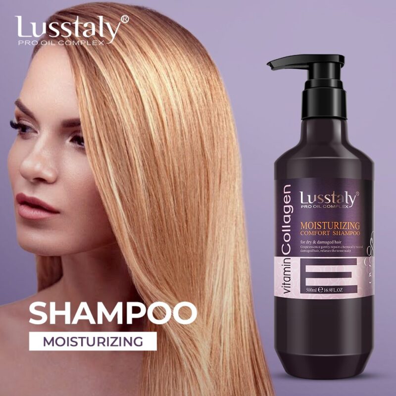 Luststaly Natural Shampoo for Dry & Damaged Hair - Deep Repair & Moisturizing with Collagen & Vitamins (10)_1