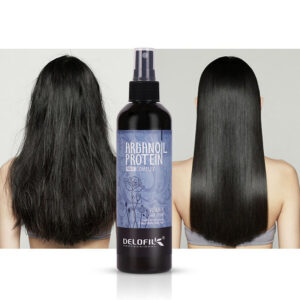 Delofil Heat Protector Spray - 230C Heat Defense with Keratin, Argan Oil & Biotin for All Hair Types