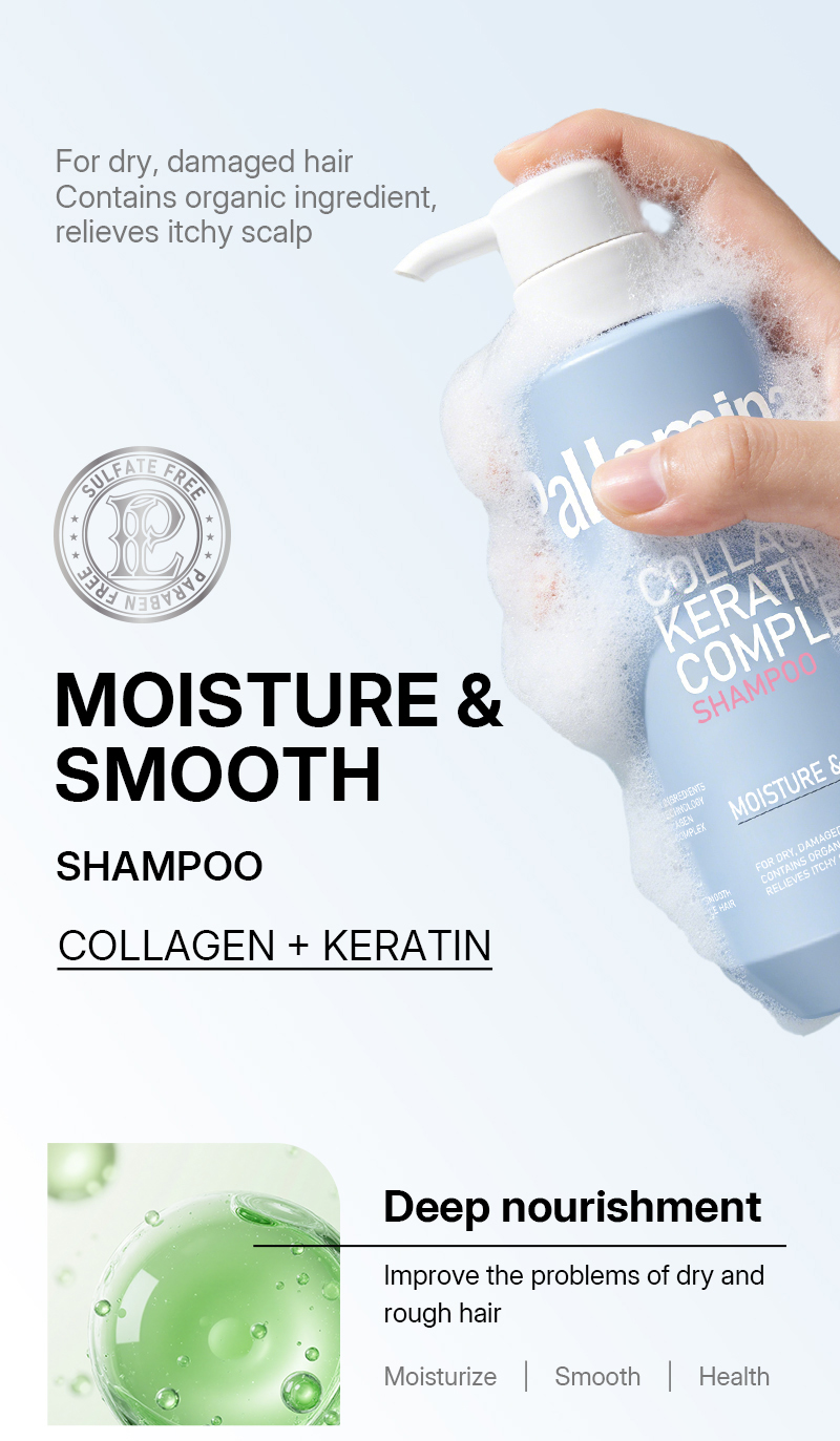 Collagen keratin shampoo key ingredient highlights - collagen keratin natural extracts