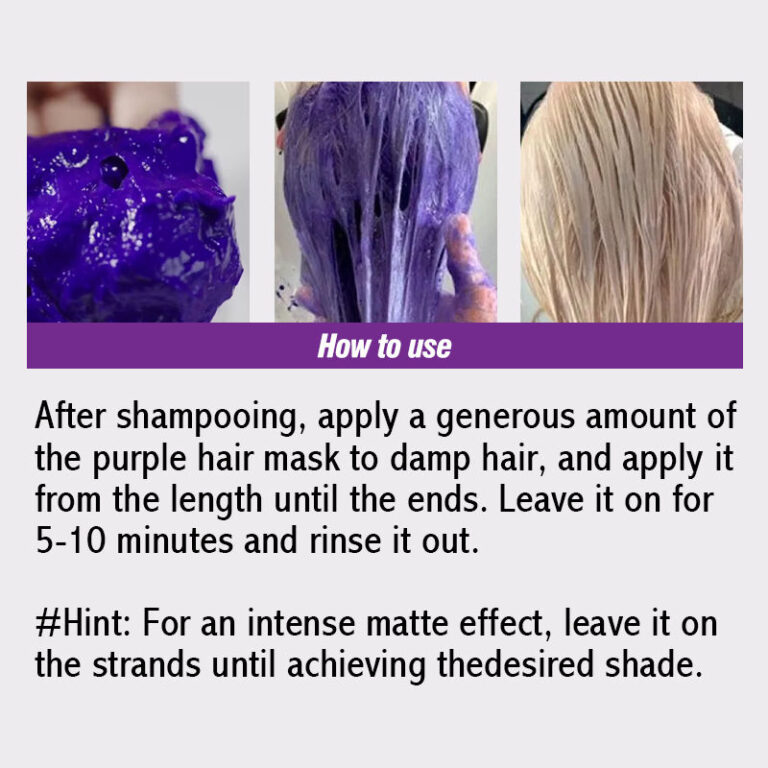 Romacy Yellow Purple Hair Mask For Blonde Platinum Bleached Silver Gray Ash & Brassy Hair Hydrating Repair Nourishing Hair Mask - Application & Use - OEM/ODM Wholesale by Chinchy Group