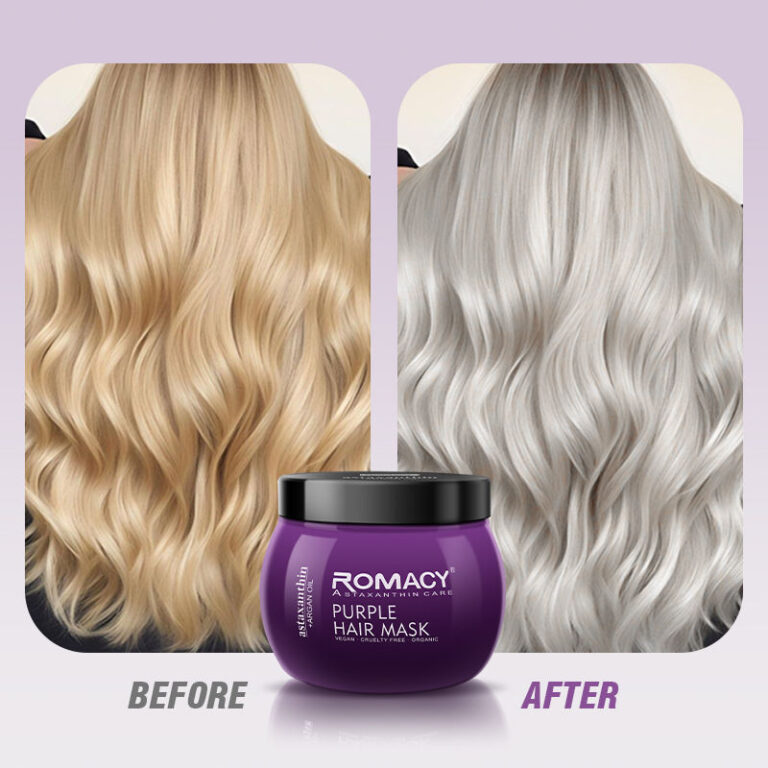 Romacy Yellow Purple Hair Mask For Blonde Platinum Bleached Silver Gray Ash & Brassy Hair Hydrating Repair Nourishing Hair Mask - Texture & Finish - OEM/ODM Wholesale by Chinchy Group