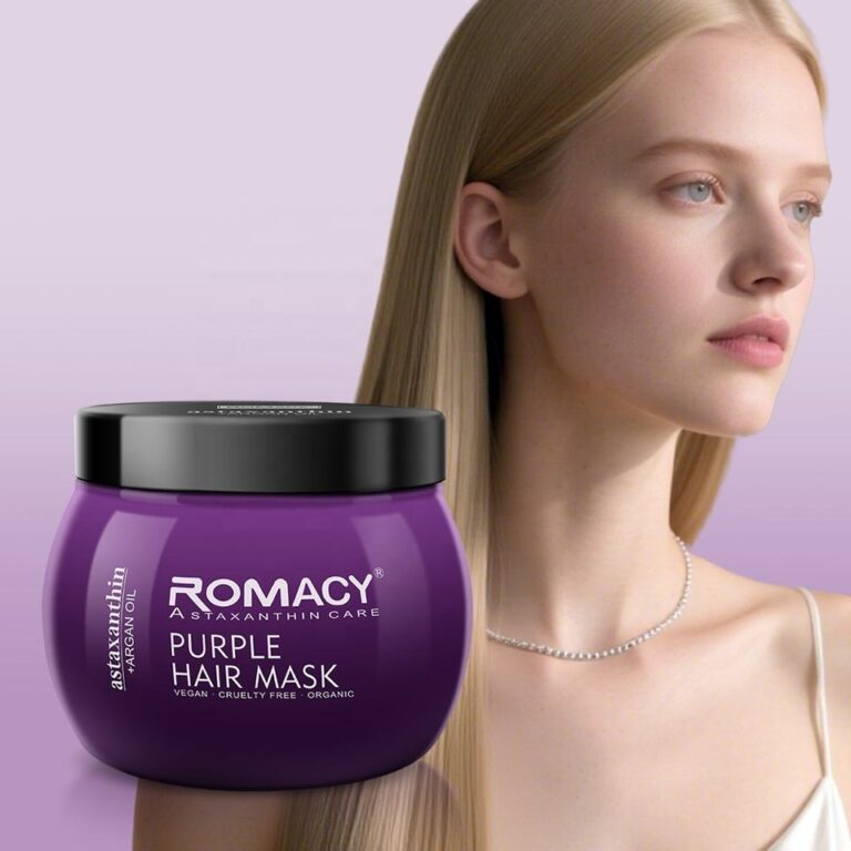 Romacy Yellow Purple Hair Mask For Blonde Platinum Bleached Silver Gray Ash & Brassy Hair Hydrating Repair Nourishing Hair Mask - Product Detail Banner 1 - OEM/ODM Wholesale by Chinchy Group