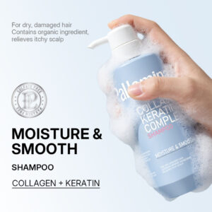 Collagen Keratin Private Label Shampoo – Fa'amamā Fa'afouina, Fa'asusu ma Fa'alelei mo Lauulu Mago, Fa'aleagaina ma Valivali