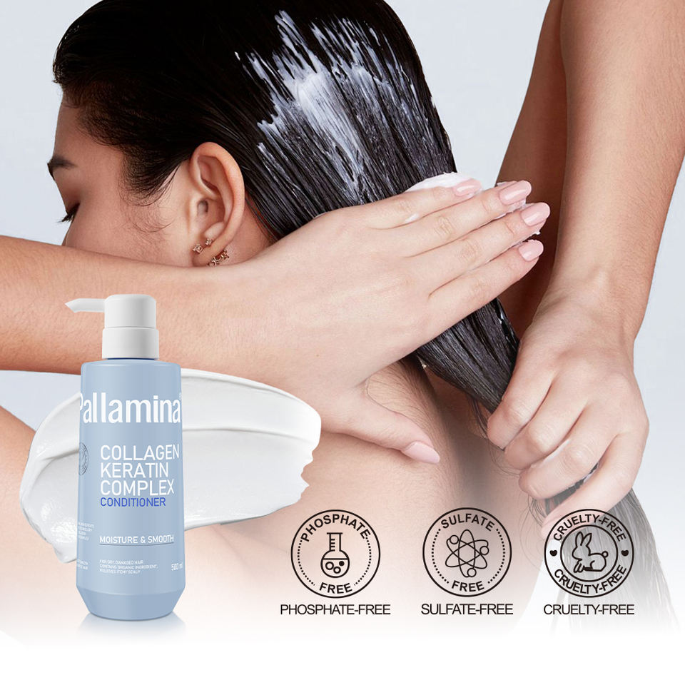Pallamina shampoo and conditioner range display