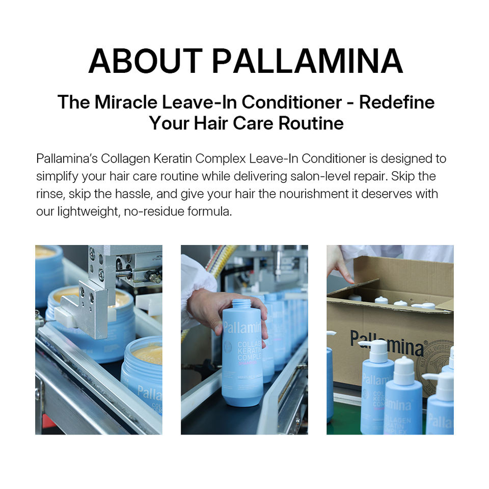 Pallamina Collagen Shampoo retail and salon packaging
