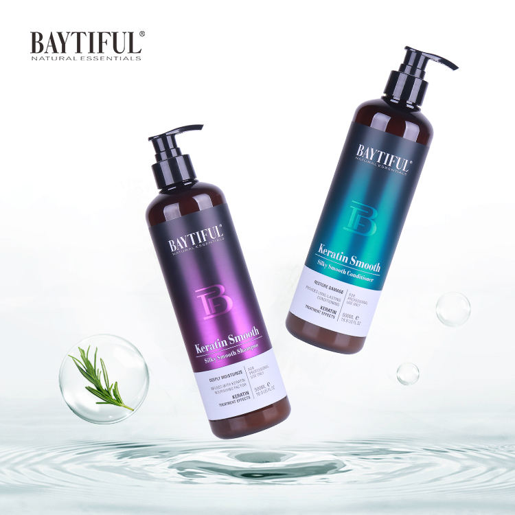 Baytiful Keratin Smooth shampoo and conditioner pair display