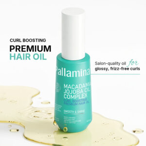 Pallamina Curl Enhancing Hair Oil With Macadamia & Jojoba Oil Complex For Dry Frizzy Curly Hair Repair