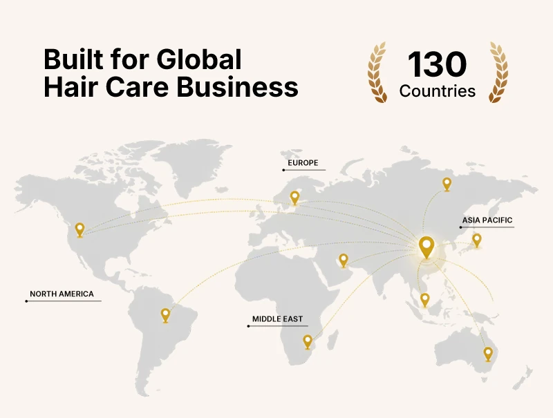 Global hair care business in 130 countries